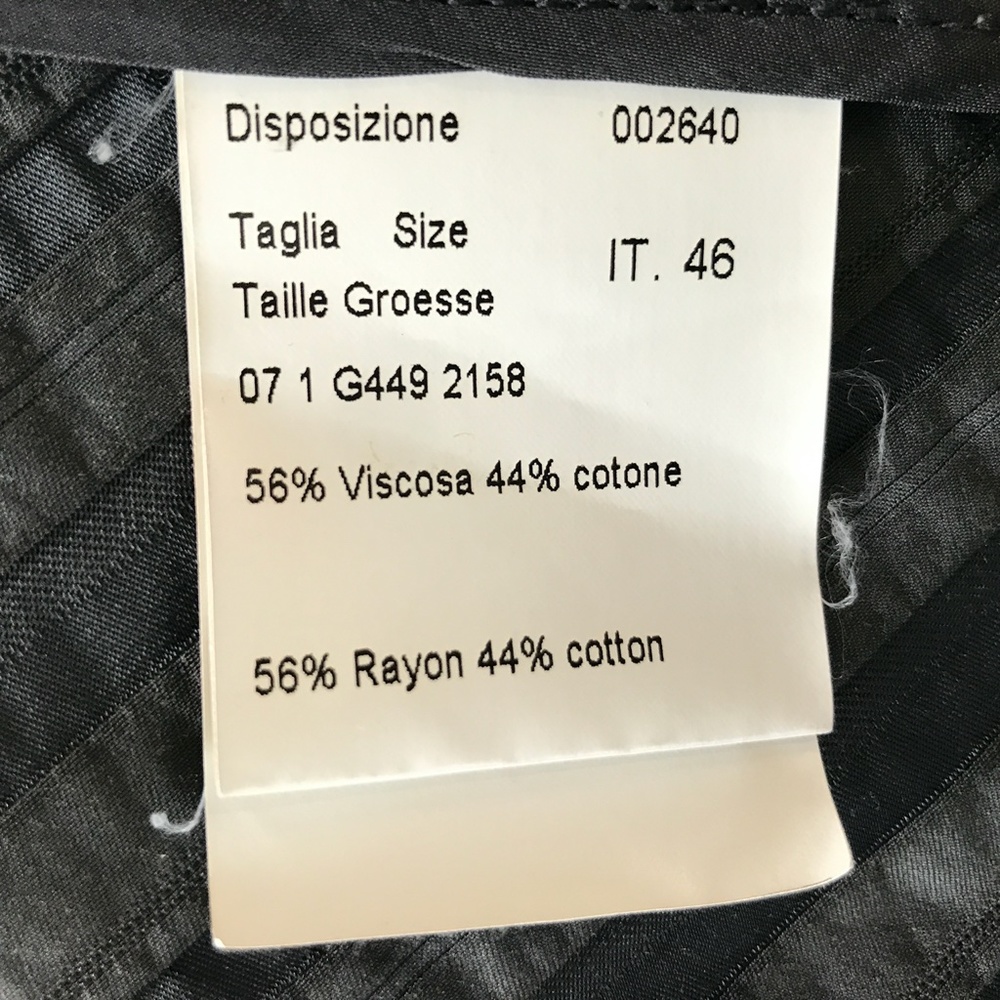 PIAZZA SEMPIONE {10} Jacket Blazer Gray Stripe Herringbone Cotton Blend - Picture 4 of 6